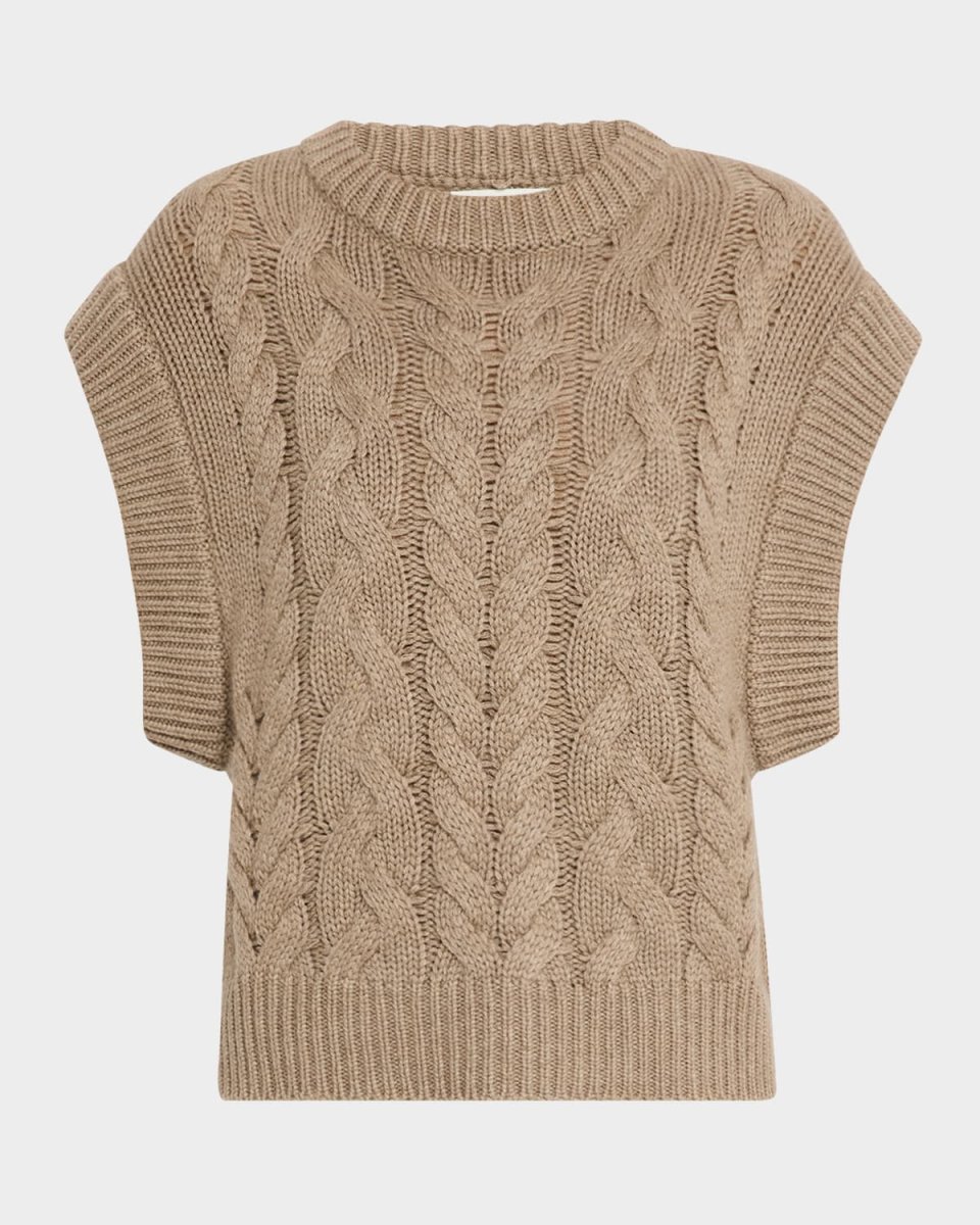 Hayley Cable-Knit Cashmere Vest